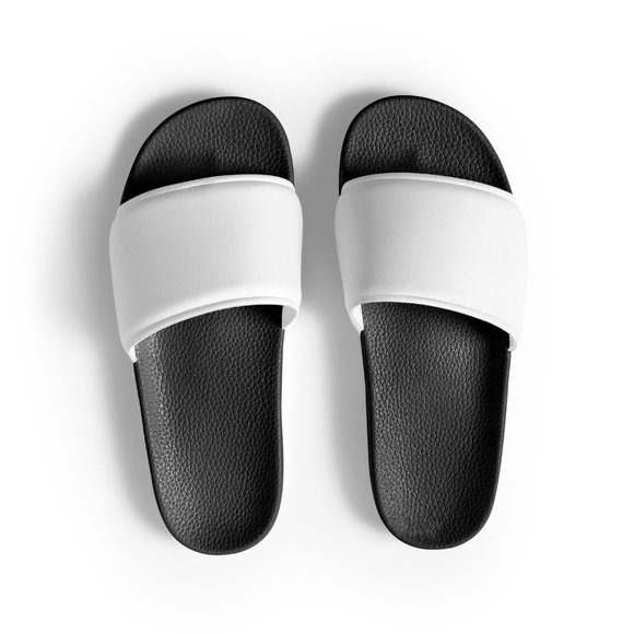Plain White Slide Sandals (Customizable) - Picture 2 of 8